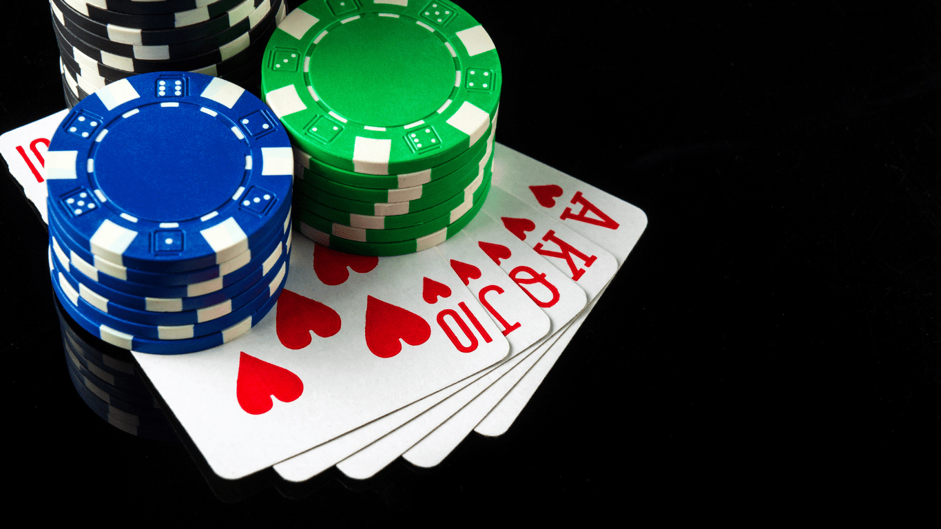 poker chips and playing cards