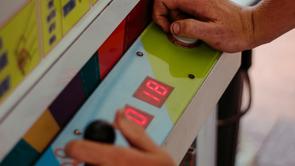 image of person playing slot machine