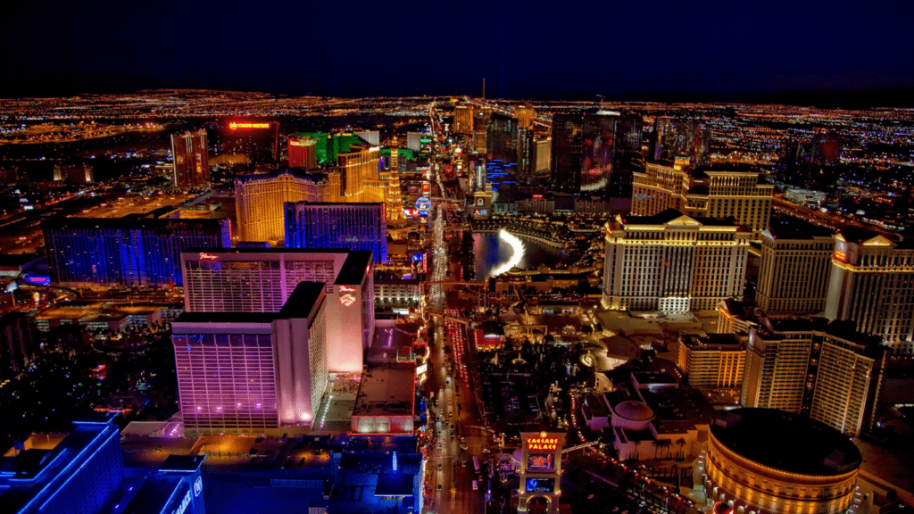 las vegas strip at night