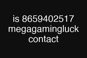 is 8659402517 megagamingluck contact